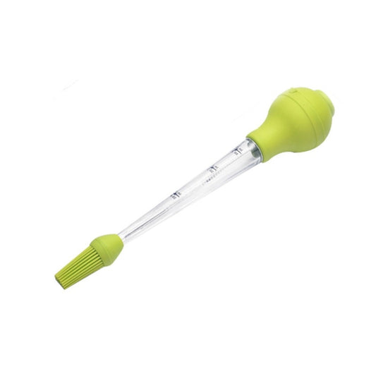 Silicone Turkey Seasoning Pump Barbecue Tool Dripping Seasoning Tube With Cleaning Brush(Green) by bashfashion