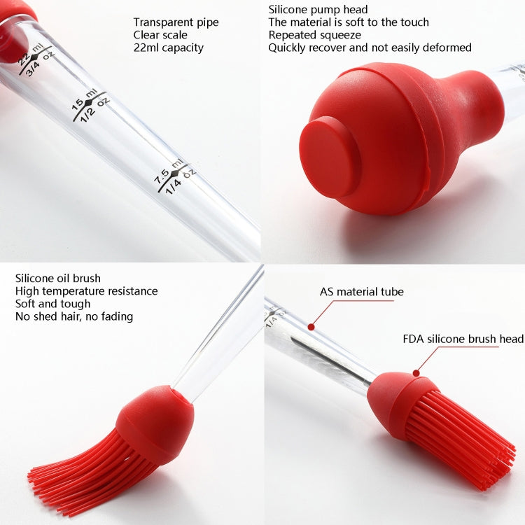 Silicone Turkey Seasoning Pump Barbecue Tool Dripping Seasoning Tube With Cleaning Brush(Green) by bashfashion