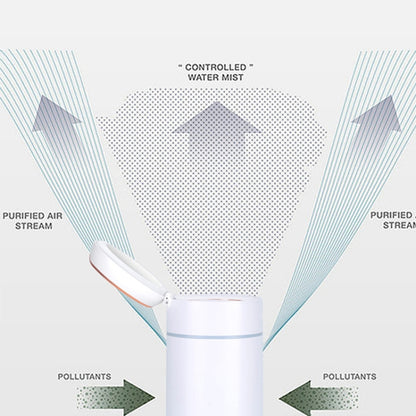 K005 Portable Hydrating LED Fill Light Makeup Mirror USB Mini Humidifier(Pink) by bashfashion