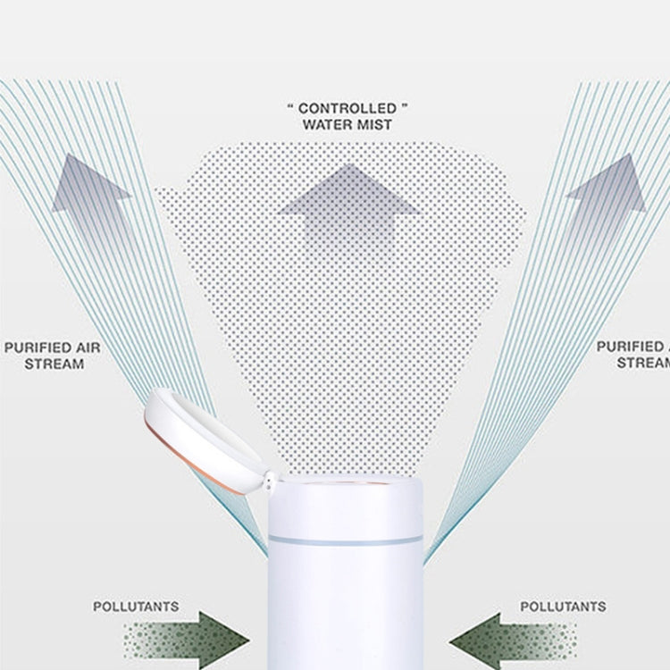 K005 Portable Hydrating LED Fill Light Makeup Mirror USB Mini Humidifier(White) by bashfashion