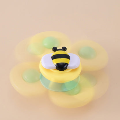3 In 1 Fingertip Spinner Baby Rattle Three-Color Insect Sucker Turn And Turn Fun Baby Bath Toy by bashfashion