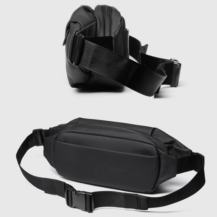 WEIXIER 8641 Men Running Waterproof Waist Bag Multifunctional Chest Bag Sports Leisure One-Shoulder Bag(Black) by WEIXIER