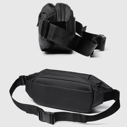 WEIXIER 8641 Men Running Waterproof Waist Bag Multifunctional Chest Bag Sports Leisure One-Shoulder Bag(Black) by WEIXIER
