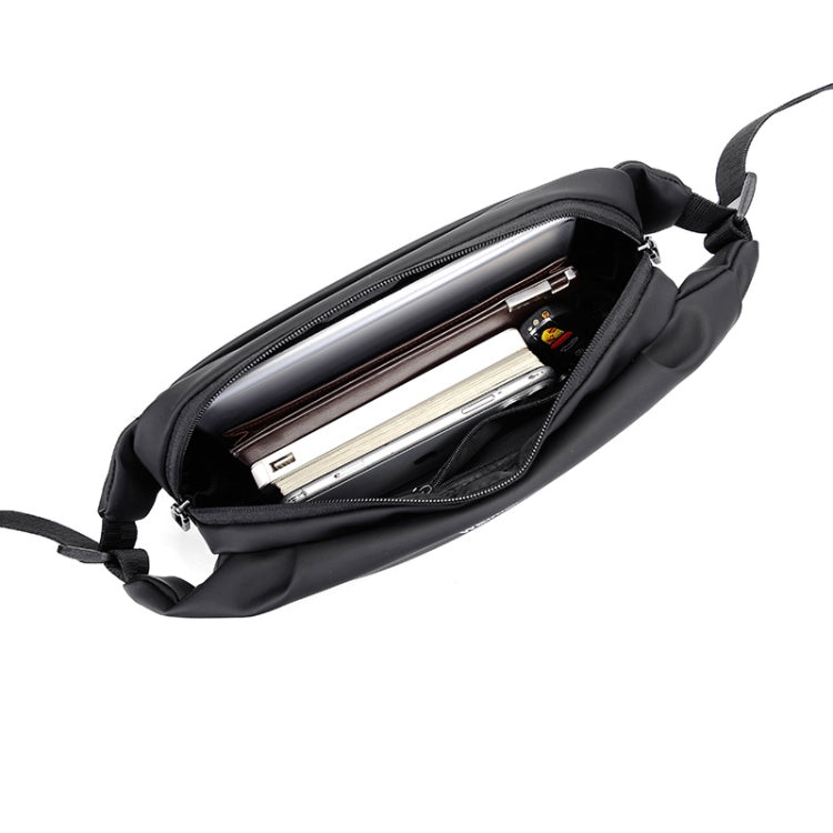 WEIXIER 8641 Men Running Waterproof Waist Bag Multifunctional Chest Bag Sports Leisure One-Shoulder Bag(Black) by WEIXIER