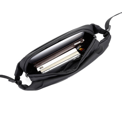 WEIXIER 8641 Men Running Waterproof Waist Bag Multifunctional Chest Bag Sports Leisure One-Shoulder Bag(Black) by WEIXIER