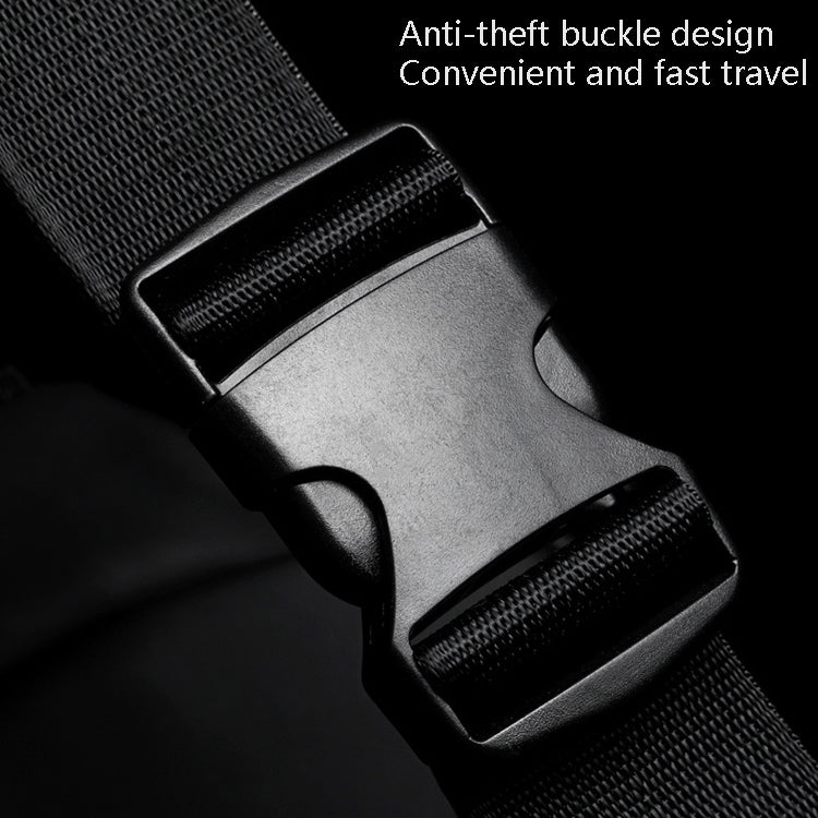 WEIXIER 8641 Men Running Waterproof Waist Bag Multifunctional Chest Bag Sports Leisure One-Shoulder Bag(Black) by WEIXIER