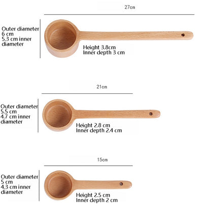 Long-Handled Wooden Spoon Seasoning Spoon Dessert Coffee Milk Tea Spoon Small by bashfashion