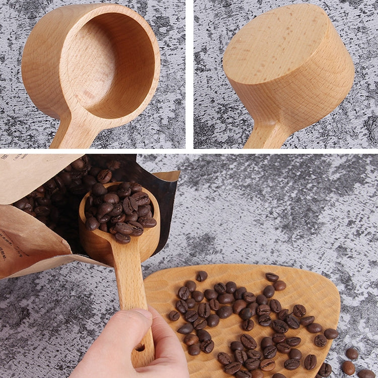 Long-Handled Wooden Spoon Seasoning Spoon Dessert Coffee Milk Tea Spoon Small by bashfashion