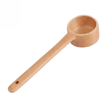 Long-Handled Wooden Spoon Seasoning Spoon Dessert Coffee Milk Tea Spoon Medium by bashfashion