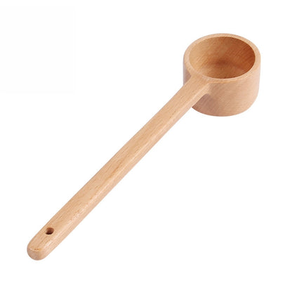 Long-Handled Wooden Spoon Seasoning Spoon Dessert Coffee Milk Tea Spoon Large by bashfashion