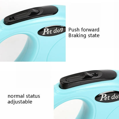 Pet Leash Automatic Retractable Dog Leash 5m(Black) by bashfashion