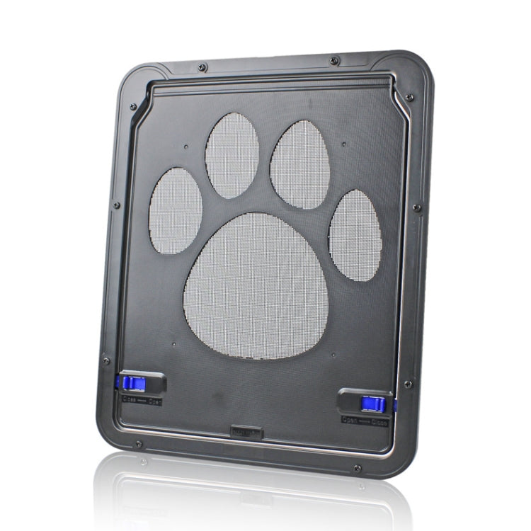 Pet Supplies Dog Paw Print Door Bite-Proof Small Dog Cat Screen Window Door Cat And Dog Door(Black) by bashfashion