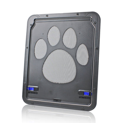 Pet Supplies Dog Paw Print Door Bite-Proof Small Dog Cat Screen Window Door Cat And Dog Door(Black) by bashfashion