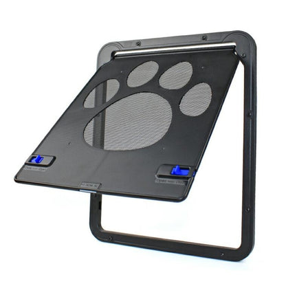 Pet Supplies Dog Paw Print Door Bite-Proof Small Dog Cat Screen Window Door Cat And Dog Door(Black) by bashfashion