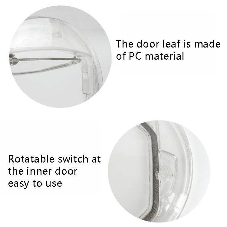 Pet Supplies PC Material Round Glass Door Cat Puppy Door Hole(Transparent) by bashfashion