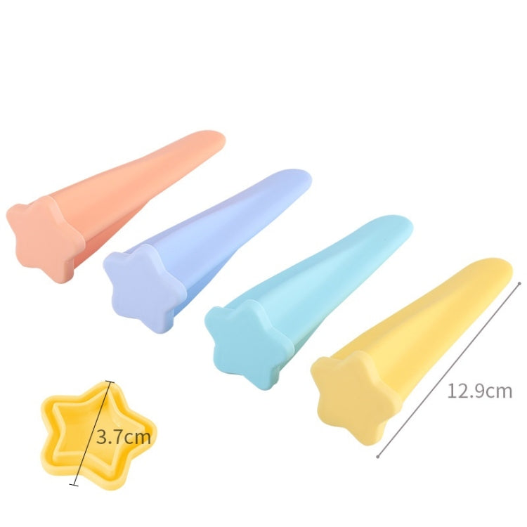4 in 1 Children Star Popsicle Mold Set Food Grade Silicone Ice Cream Mold Random Colour Delivery by bashfashion