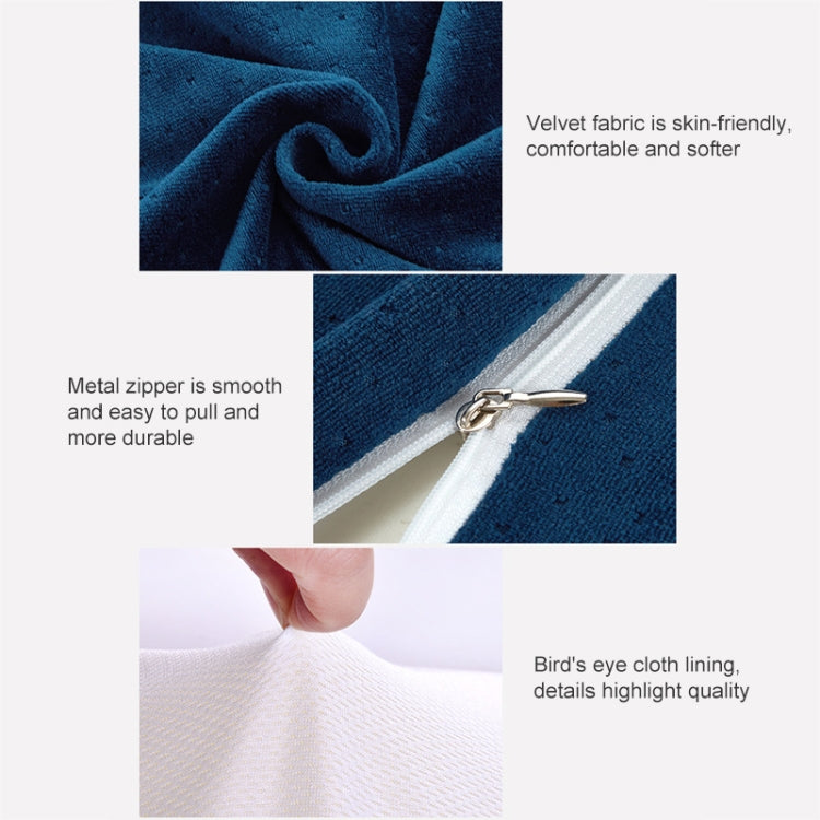Butterfly Shape Memory Foam Snorked Pillow Slow Rebound Health Care Cervical Pillow, Dimensions: 62x34x12x6cm(Velvet Blue) by bashfashion