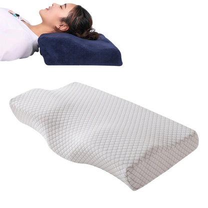 Butterfly Shape Memory Foam Snorked Pillow Slow Rebound Health Care Cervical Pillow, Dimensions: 62x34x12x6cm(Diamond Gray) by bashfashion