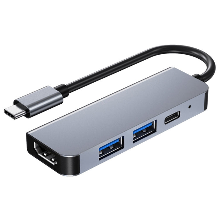 BYL-2011 4 In 1 USB-C / Type-C To 4K HDMI + USB 3.0 + USB 2.0 + PD USB-C / Type-C Charging Ports Multifunctional HUB Docking Station by bashfashion