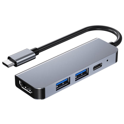 BYL-2011 4 In 1 USB-C / Type-C To 4K HDMI + USB 3.0 + USB 2.0 + PD USB-C / Type-C Charging Ports Multifunctional HUB Docking Station by bashfashion