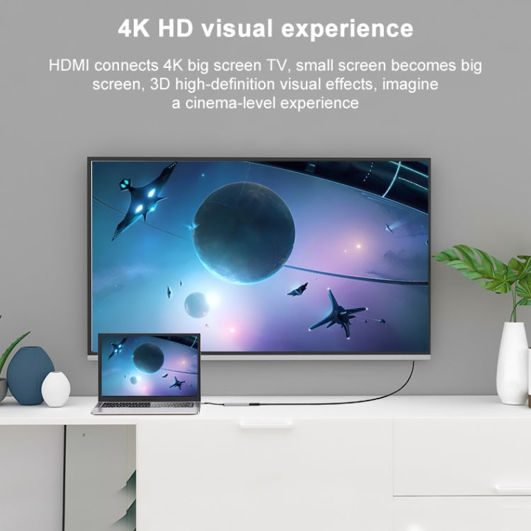 BYL-2011 4 In 1 USB-C / Type-C To 4K HDMI + USB 3.0 + USB 2.0 + PD USB-C / Type-C Charging Ports Multifunctional HUB Docking Station by bashfashion