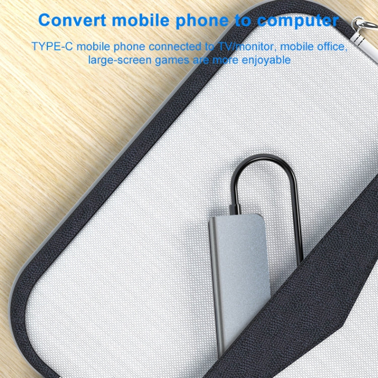 BYL-2011 4 In 1 USB-C / Type-C To 4K HDMI + USB 3.0 + USB 2.0 + PD USB-C / Type-C Charging Ports Multifunctional HUB Docking Station by bashfashion