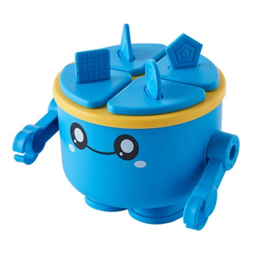 Children Cartoon Silicone Ice Tray Homemade Ice Cream Mold, Specification: Robot (Blue) by bashfashion