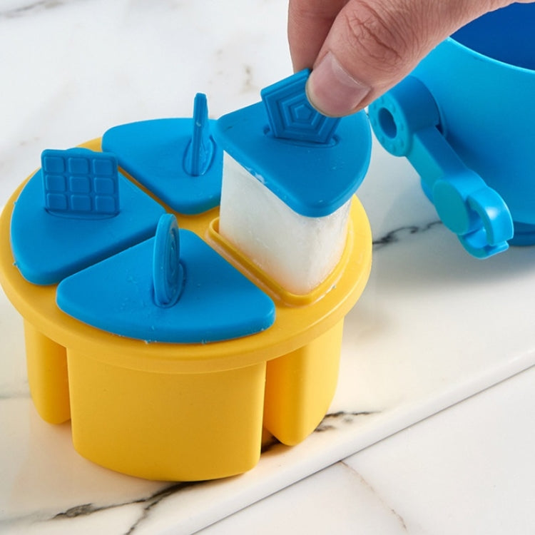 Children Cartoon Silicone Ice Tray Homemade Ice Cream Mold, Specification: Robot (Blue) by bashfashion
