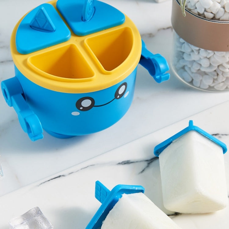 Children Cartoon Silicone Ice Tray Homemade Ice Cream Mold, Specification: Robot (Blue) by bashfashion