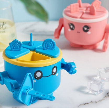 Children Cartoon Silicone Ice Tray Homemade Ice Cream Mold, Specification: Robot (Blue) by bashfashion