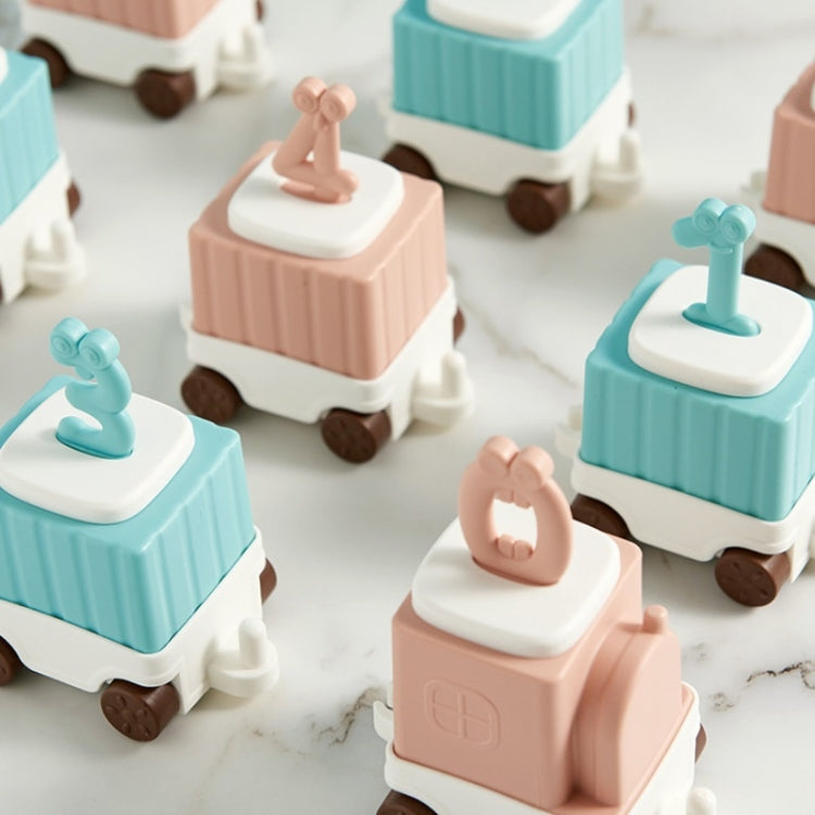 2 PCS Children Cartoon Silicone Ice Tray Homemade Ice Cream Mold, Specification: Small Train by bashfashion