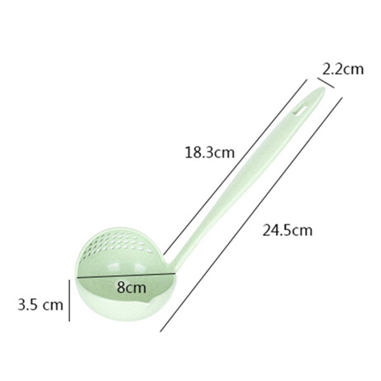 Wheat Straw Dual-use Soup Spoon Colander Environmental Tableware by bashfashion