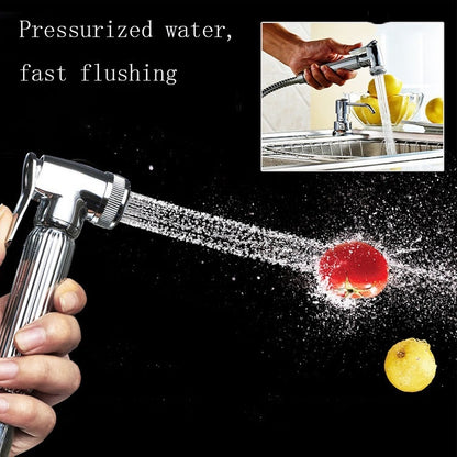 Kitchen Pull-Out Double Faucet Water Table Hot And Cold Water Faucet, Specification: Round Spray Pull by bashfashion