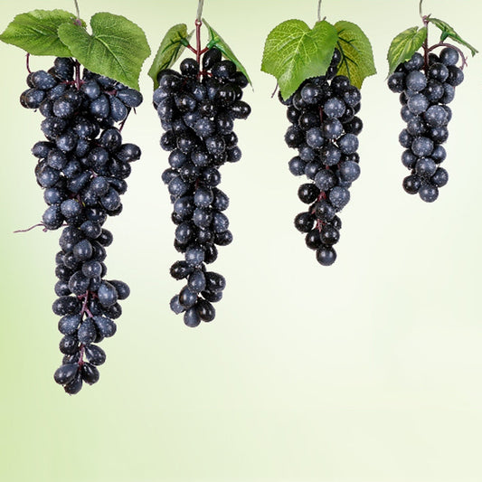 2 Bunches 110 Black Grapes Simulation Fruit Simulation Grapes PVC with Cream Grape Shoot Props by bashfashion