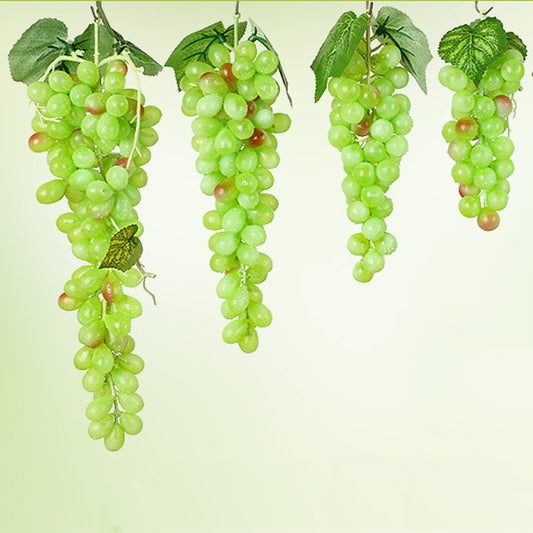 2 Bunches 110 Green Grapes Simulation Fruit Simulation Grapes PVC with Cream Grape Shoot Props by bashfashion