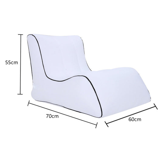BB1803 Foldable Portable Inflatable Sofa Single Outdoor Inflatable Seat, Size: 70 x 60 x 55cm(White) by bashfashion