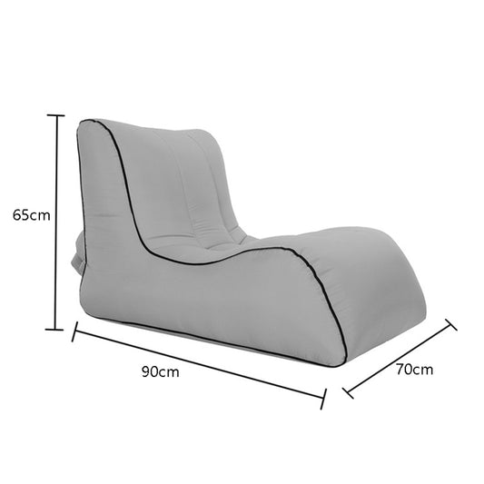 BB1803 Foldable Portable Inflatable Sofa Single Outdoor Inflatable Seat, Size: 90 x 70 x 65cm(Gray) by bashfashion