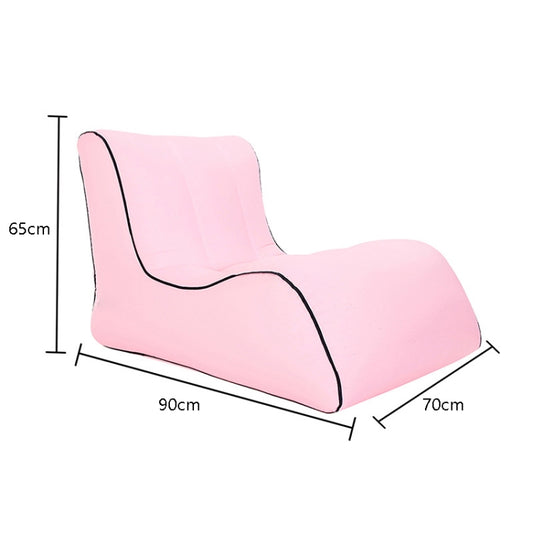 BB1803 Foldable Portable Inflatable Sofa Single Outdoor Inflatable Seat, Size: 90 x 70 x 65cm(Pink) by bashfashion
