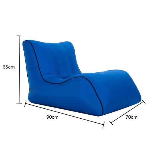 BB1803 Foldable Portable Inflatable Sofa Single Outdoor Inflatable Seat, Size: 90 x 70 x 65cm(Navy) by bashfashion