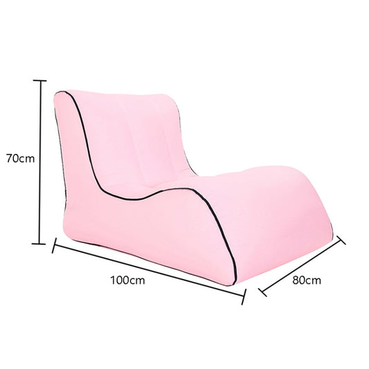 BB1803 Foldable Portable Inflatable Sofa Single Outdoor Inflatable Seat, Size: 100 x 80 x 70cm(Pink) by bashfashion