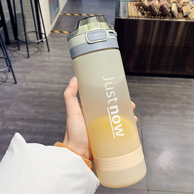 Cartoon Girl Straw Cup Fresh Frosted Gradient Scale Plastic Cup Portable Cup, Capacity: 400ml(Green) by bashfashion