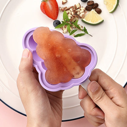 Household Silicone Popsicle Ice Cream Mold With Lid, Specification: Strawberry + Grape by bashfashion