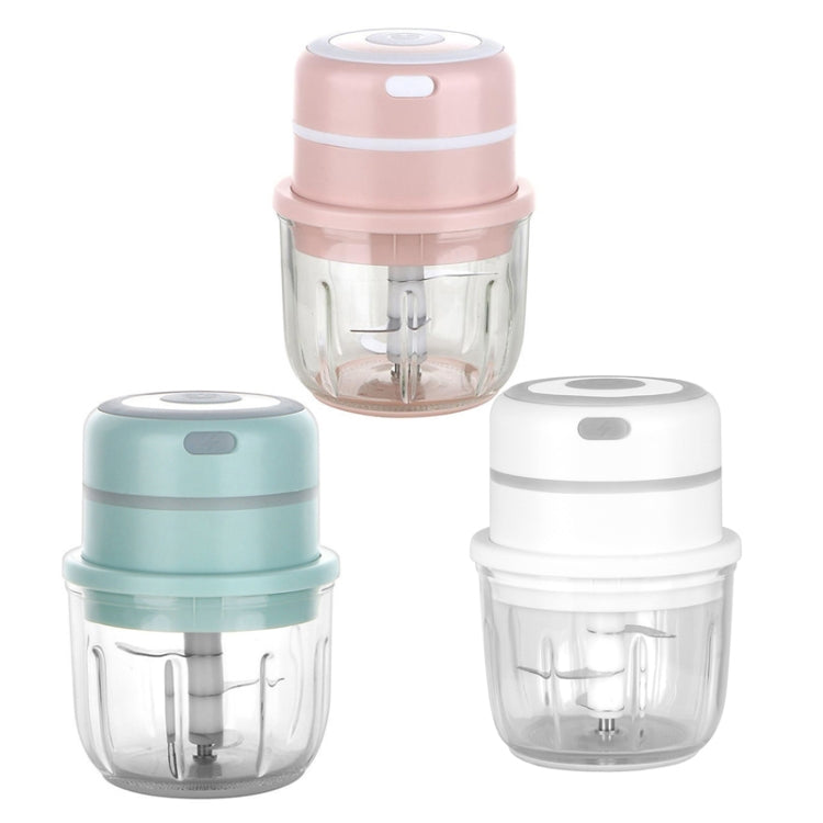 ZM-14 Household Mini Wireless Electric Garlic Masher, Colour: White Glass 300ml by bashfashion