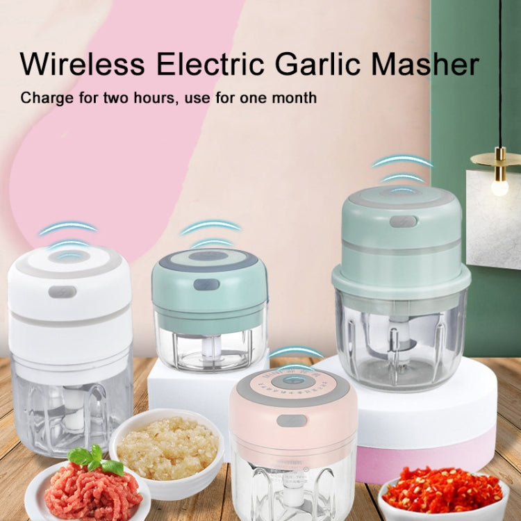 ZM-14 Household Mini Wireless Electric Garlic Masher, Colour: Pink Glass 300ml by bashfashion