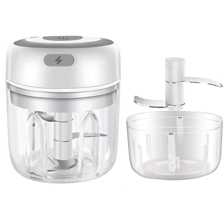 ZM-14 Household Mini Wireless Electric Garlic Masher, Colour: White High Cup 250ml + Small Cup 100ml by bashfashion