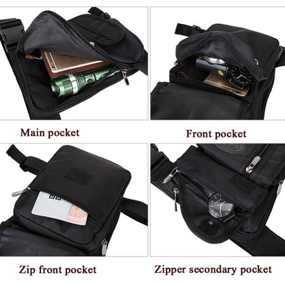 HaoShuai 325 Multi-Function Nylon Leg Bag Mountaineering Outdoor Travel Sports Convenient Waist Bag(Black) by bashfashion