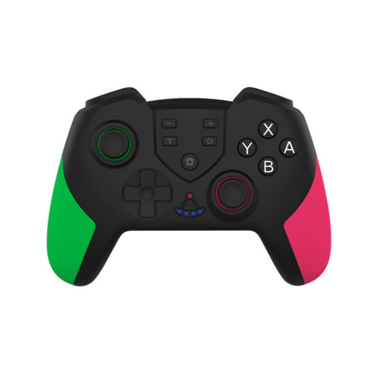 T23 Wireless Bluetooth Game Handle With Vibration And Wake Up Macro Programming Function Handle For Nintendo Switch PRO(Pink Green) by bashfashion