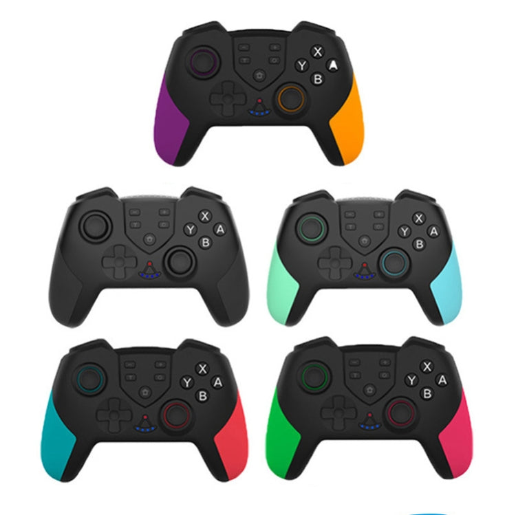 T23 Wireless Bluetooth Game Handle With Vibration And Wake Up Macro Programming Function Handle For Nintendo Switch PRO(Blue Red) by bashfashion