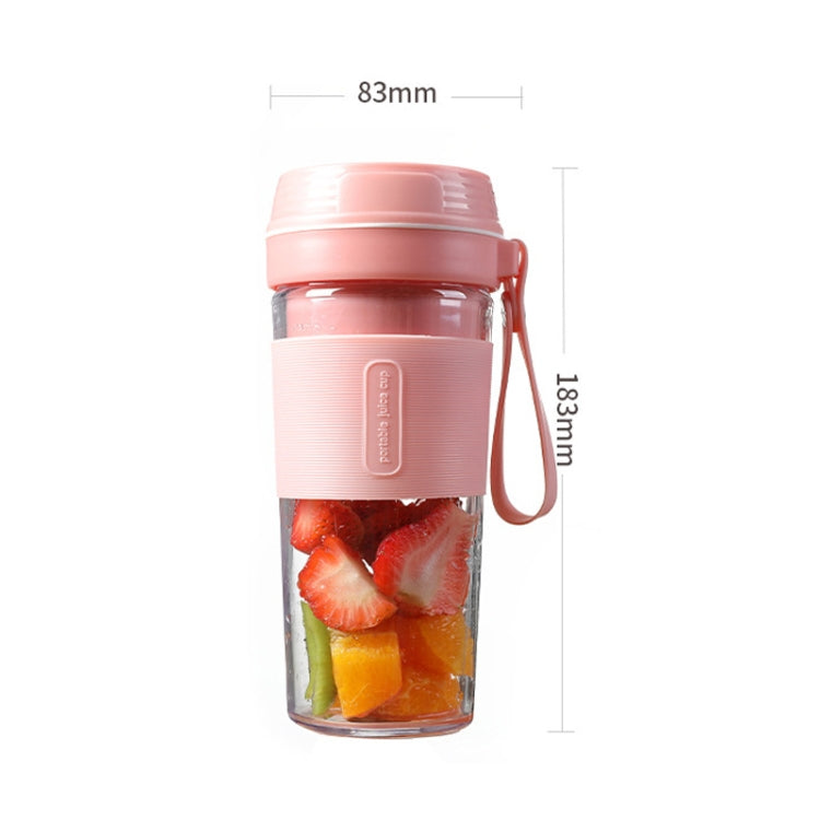 FS1300 Mini Juicer Home Portable Cooking Machine Student Juice Cup Juicer, Colour: Cherry Blossom Double Blade by bashfashion