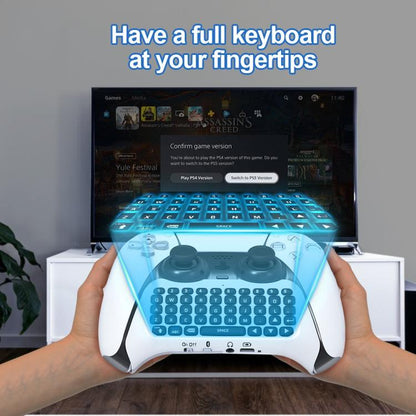 JYS-P5121 Bluetooth Wireless Handle Keyboard Can Chat Voice External Keyboard Suitable For PS5, Note: Without Handle (Grey) by bashfashion